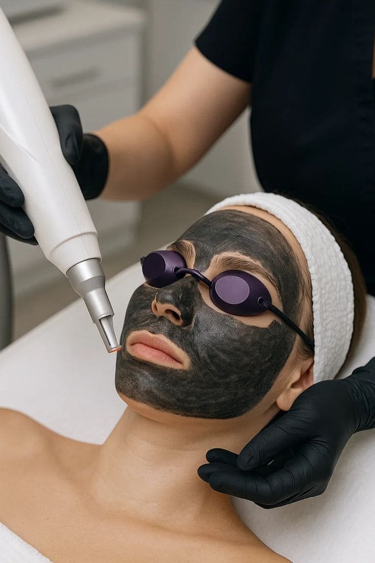 Tratamiento facial Hollywood Peel con carbón activado