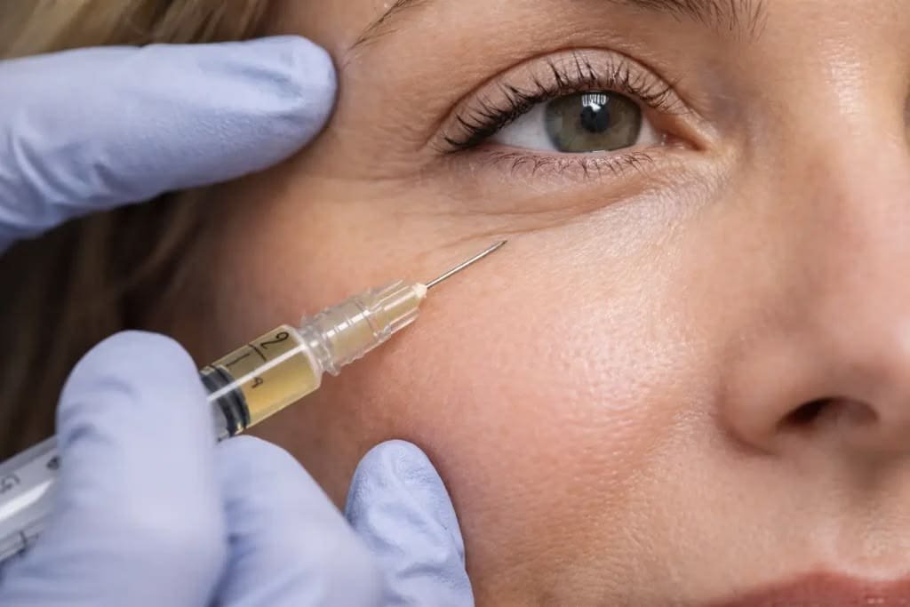 Tratamiento con plasma rico en plaquetas en zona orbicular