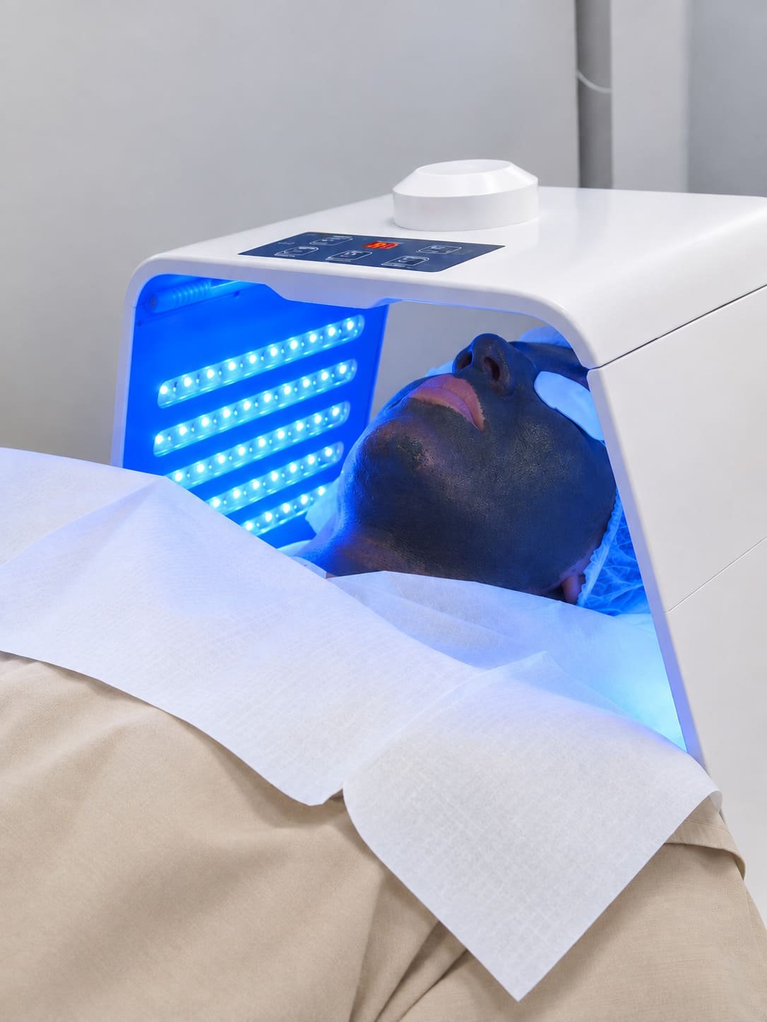 Tratamiento facial Antiacné con equipo de fototerapia