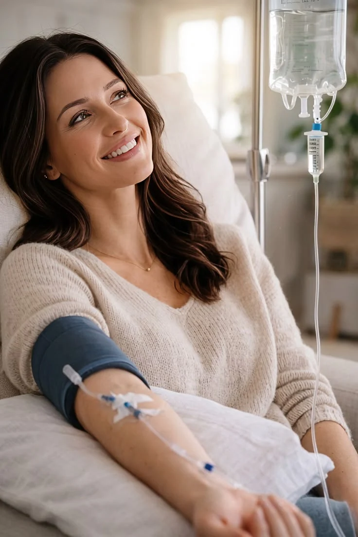 Terapia intravenosa en entorno de atención profesional
