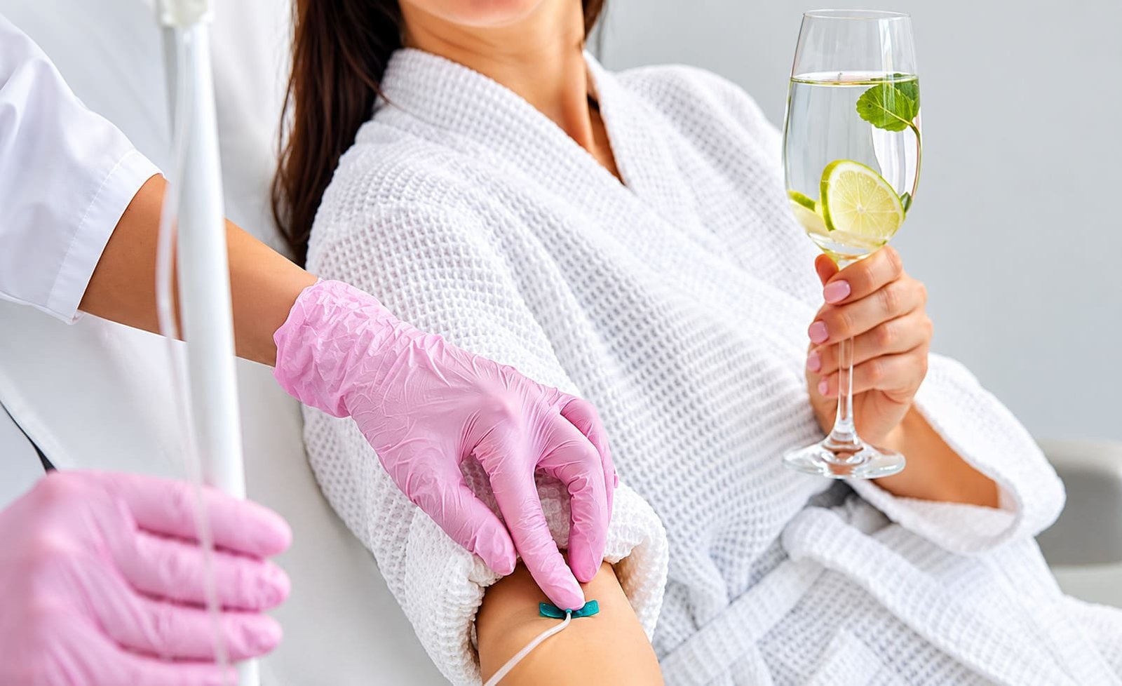 Atención durante una terapia intravenosa